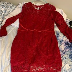 Short Red Lace Dress